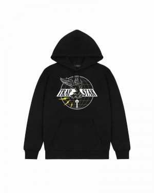 Black Trapstar Airforce Irongate T Men's Hoodie | AUYJPM-972