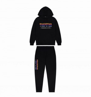 Black Trapstar Chenille Decoded 2.0 Hooded Men's Tracksuits | JUZVSD-934