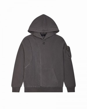 Black Trapstar Construct Hyperdrive Men's Hoodie | IQOXYT-783