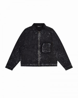 Black Trapstar Construct Men's Jackets | PZBHTI-986