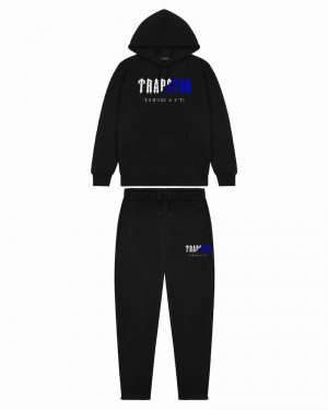 Black Trapstar Decoded Chenille Hooded Men's Tracksuits | QRFEXS-761