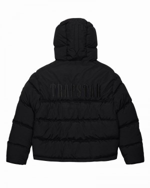 Black Trapstar Decoded Hooded Puffer 2.0 Men's Jackets | JZUNAO-234