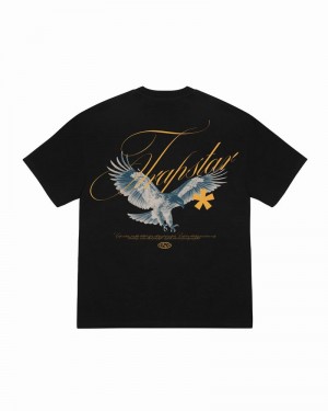 Black Trapstar Flying Birds Tee Men's T Shirts | RUOJZP-017