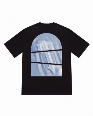 Black Trapstar Freeze Art of War Tee Men's T Shirts | YDMAUQ-170