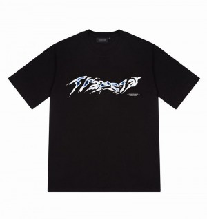 Black Trapstar Fusion Tee Men's T Shirts | XINAVR-405