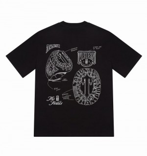 Black Trapstar Game Time Tee Men's T Shirts | NOASDM-150