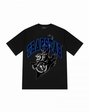 Black Trapstar Global Takeover Tee Men's T Shirts | XQIKVE-076