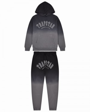 Black Trapstar Gradient Arch Men's Tracksuits | DXBWUP-762