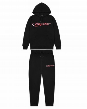 Black Trapstar Hyperdrive Chrome Hoodie Men's Tracksuits | XTGNFI-431