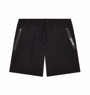 Black Trapstar Hyperdrive Tech Men's Shorts | ZWKFJS-251