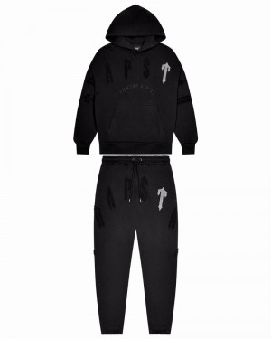 Black Trapstar Irongate Arch Chenille 2.0 Men's Tracksuits | PQKWTN-582