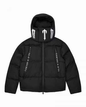 Black Trapstar Irongate Collar Puffer Men's Jackets | QBLRED-931