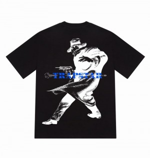 Black Trapstar Last Stand Tee Men's T Shirts | ULEYCM-104