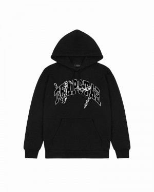 Black Trapstar Links Men's Hoodie | QIGPEN-812