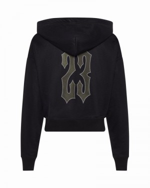 Black Trapstar Mesh Irongate Arch Hoodie Women's Tracksuits | WEGSHF-510