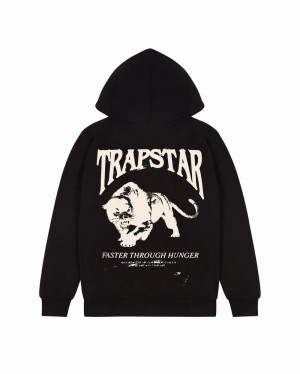 Black Trapstar Panthera Men's Hoodie | GHCOEQ-307