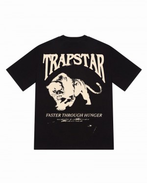 Black Trapstar Panthera Tee Men's T Shirts | DZGTIK-054