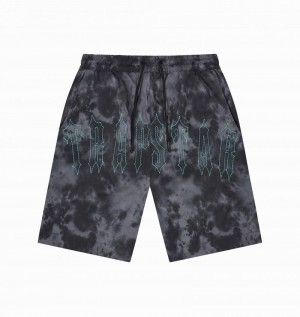 Black Trapstar Pigment Irongate Shorts Men's Sets | FSEWIB-083