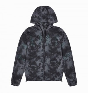 Black Trapstar Pigment Irongate Windbreaker Men's Jackets | QXJBSI-614