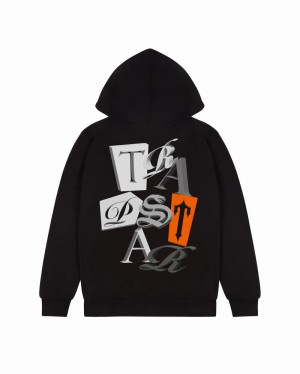 Black Trapstar TS Script 3D Edition Men's Hoodie | LAOPDT-201