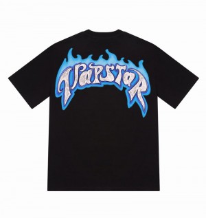 Black Trapstar Trail Blaze Tee Men's T Shirts | NFKHBL-097