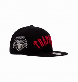 Black / Red Trapstar Irongate Arch Snapback Men's Caps | CTFEZI-697