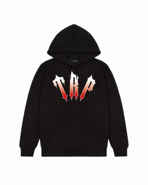 Black / Red Trapstar Irongate TRP Men's Hoodie | IFQSWN-245