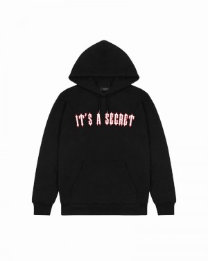 Black / Red Trapstar It's a Secret 2.0 Men's Hoodie | XWSGUF-074