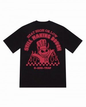 Black / Red Trapstar Makin' Dough Tee Men's T Shirts | AGULNE-762