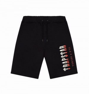 Black / Red Trapstar Oversized Decoded Shorts Men's Sets | MJUYRP-793