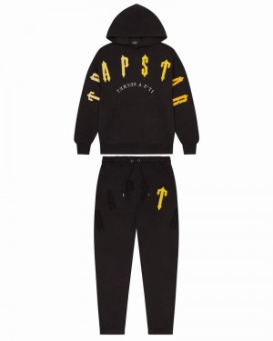 Black / Yellow Trapstar Irongate Arch Chenille 2.0 Men's Tracksuits | WGIQJK-137