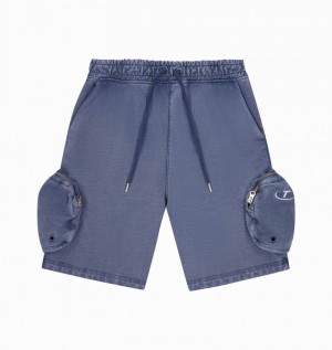 Blue Trapstar Construct Hyperdrive Men's Shorts | RVTOJC-468