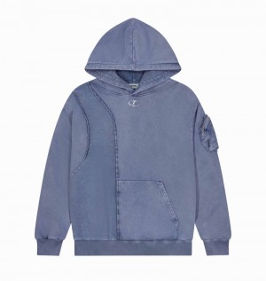 Blue Trapstar Construct Men's Hoodie | FLCJWG-106