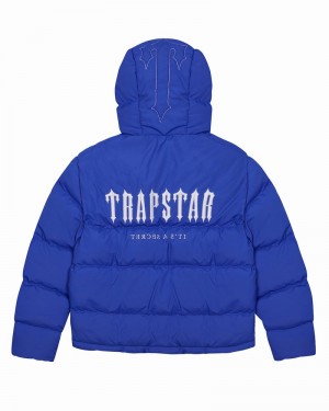 Blue Trapstar Decoded Hooded Puffer 2.0 Men's Jackets | UEKSRF-908