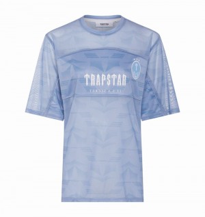 Blue Trapstar Irongate Mesh Football Jersey Women's T Shirts | CAUGNY-164