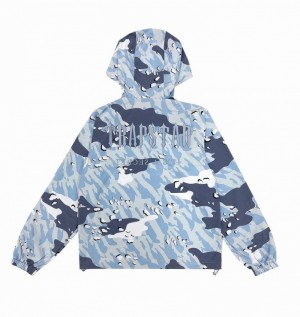 Blue / Camo Trapstar Decoded Camo Men's Jackets | INSUCM-876