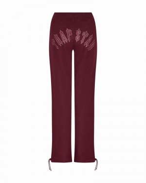 Burgundy Trapstar Mesh Irongate Arch Joggers Women's Tracksuits | SMXLEQ-283