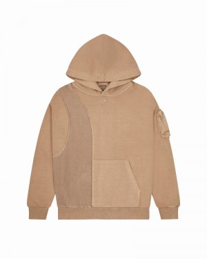 Coffee Trapstar Construct Hyperdrive Hoodie Men's Tracksuits | CQSLDM-584