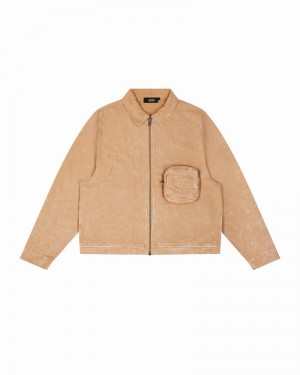 Coffee Trapstar Construct Men's Jackets | HIXVBT-032