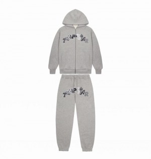 Grey Trapstar Wildcard Chenille Hoodie Men's Tracksuits | XUBLGE-054