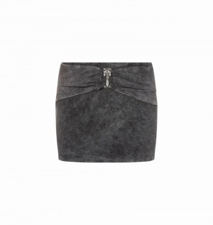 Grey Wash Trapstar Irongate T Belt Mini Women's Skirts | WTKURF-258