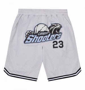 Grey / Blue Trapstar *PRE ORDER* Shooters SS23 Basketball Shorts Men's Sets | TWHOLG-874