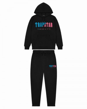 Light Turquoise Trapstar Decoded Chenille Hooded Men's Tracksuits | TXAWUY-563