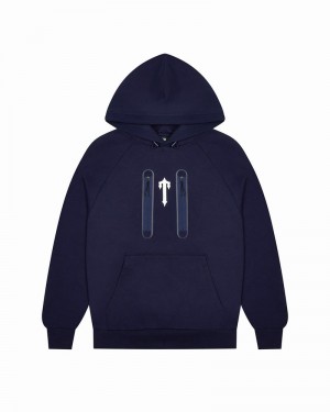 Navy Trapstar Irongate T Trap Fleece Hoodie Men's Tracksuits | CEMALJ-973