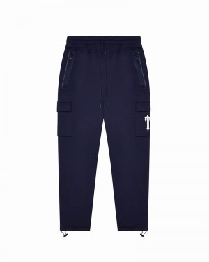 Navy Trapstar Irongate T Trap Fleece Men's Tracksuits | BDMNXA-098