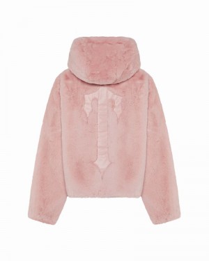 Pink Trapstar Irongate T Fur Coat Women's Jackets | APUXFQ-285