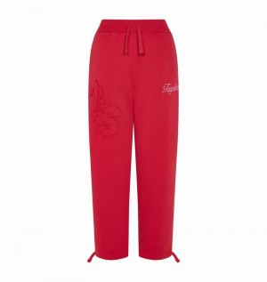 Red Trapstar TS-Star Drawcord Hem Joggers Women's Pants | SMBKDI-146