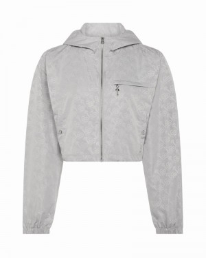 Silver Trapstar Monogram Windbreaker Women's Jackets | KUOSML-123