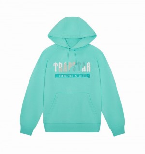 Turquoise Trapstar Chenille Decoded 2.0 Hoodie Men's Tracksuits | SCOKTD-351