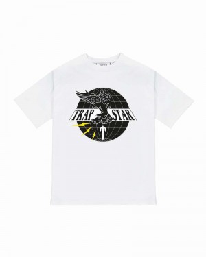 White Trapstar Airforce Irongate T Tee Men's T Shirts | GZMASL-867